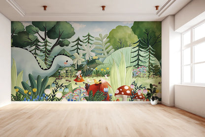 Dinosaur fairy tale forest