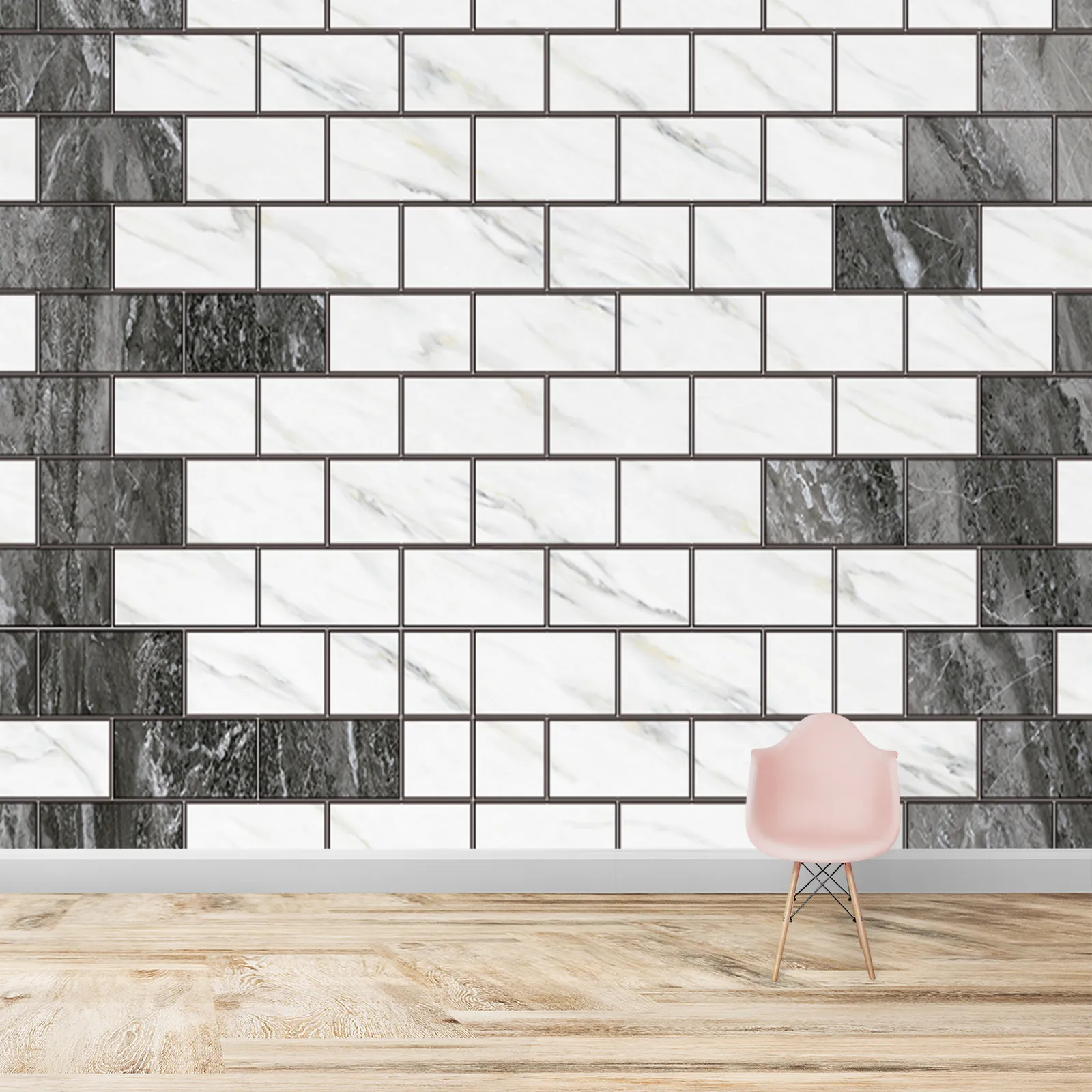 Realistic wall tiles